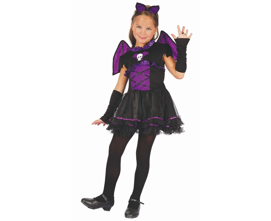 Role play-set for kids Bat Witch (dress, wings, glovelets, hairband), size 110/120 cm